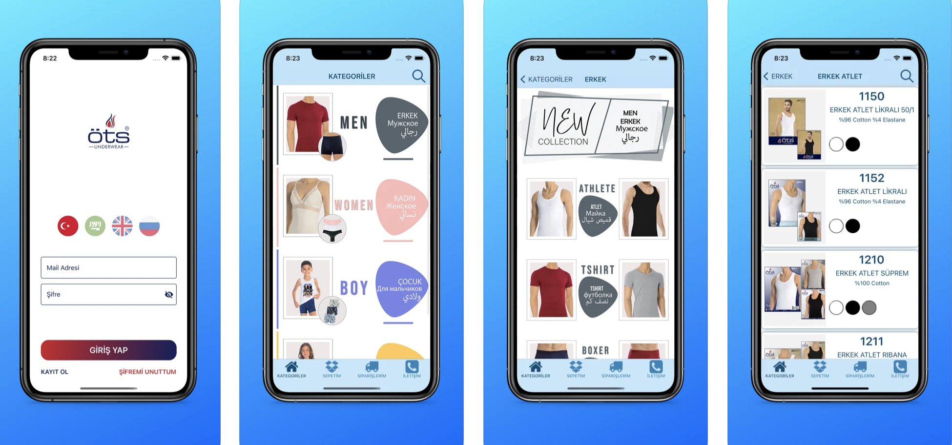 OtsUnderwear B2B Mobil App